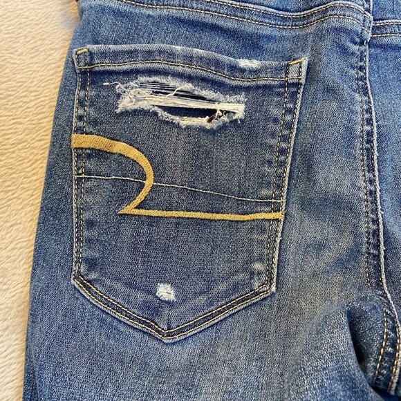 American Eagle Women's Jeans Size 4 Distressed Super Stretch Skinny Regular - Picture 15 of 16
